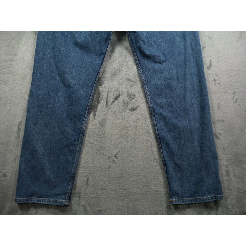 Levis Mens‎ Jeans 38 x 30 Blue Denim 505 Straight Leg Regular Fit Stretch